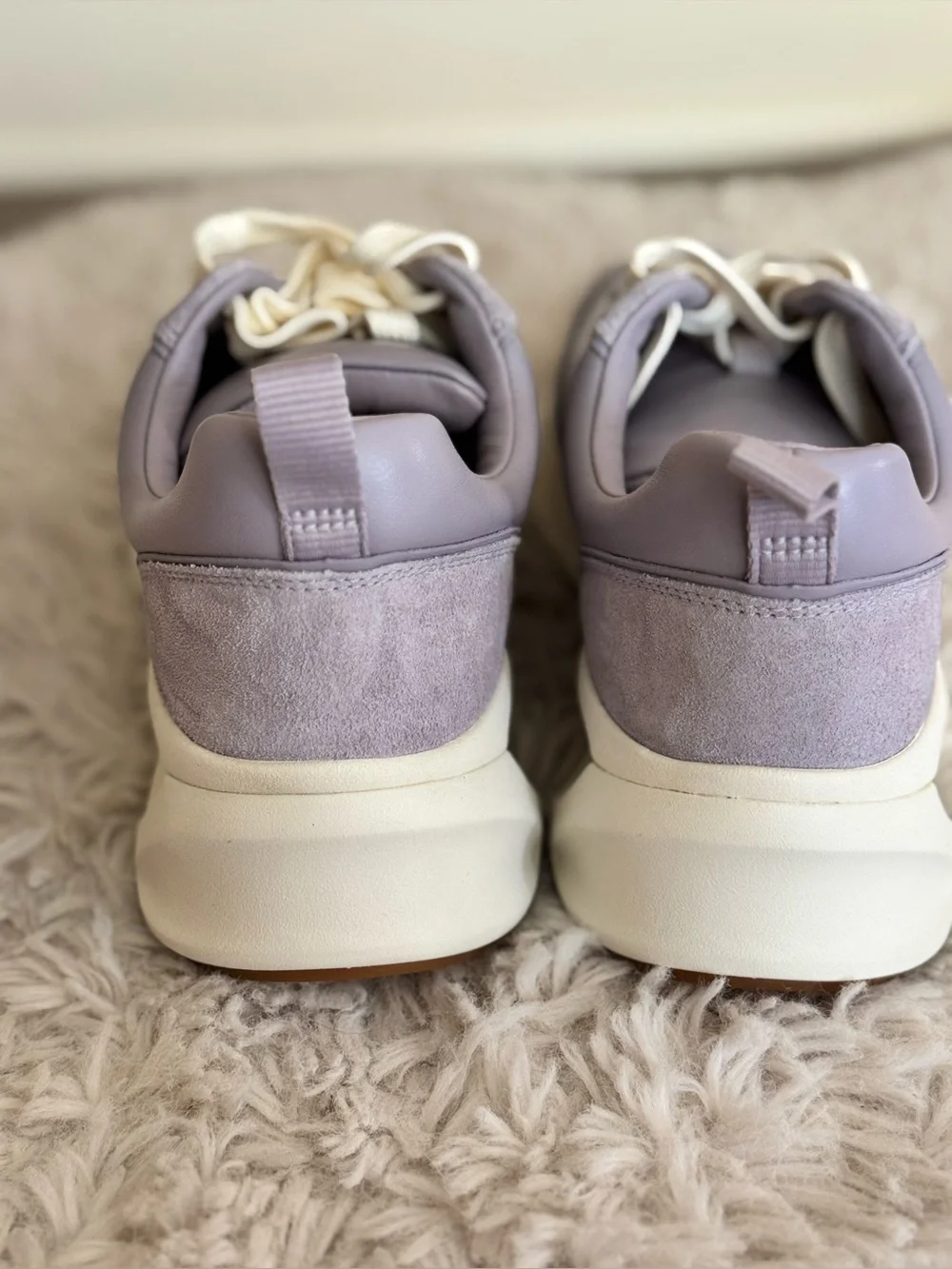 Tory Burch Good Luck Trainer Sneakers Spring Lavender Leather Suede Size 8
